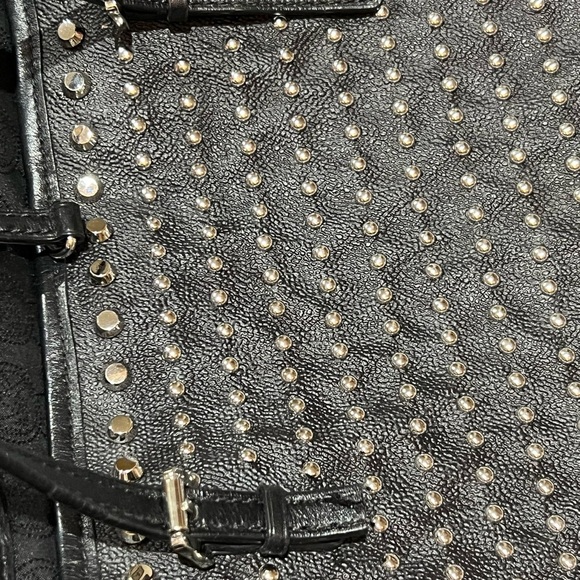 Michael Kors Black Studded Tote - Picture 11 of 15